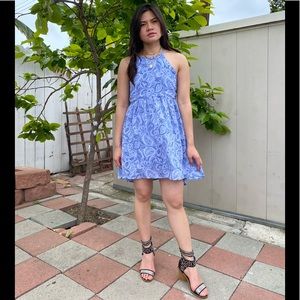 Baby blue paisley dress